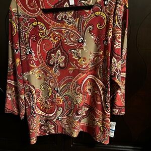JM Collections  brand new paisley top
